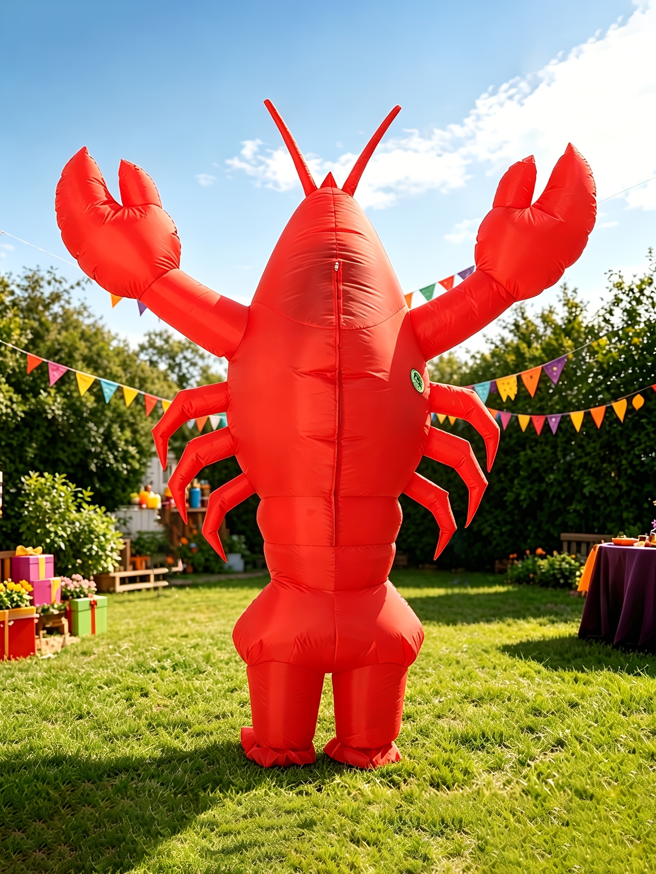Red Lobster-Shaped Inflatable Costume for Adults, Halloween